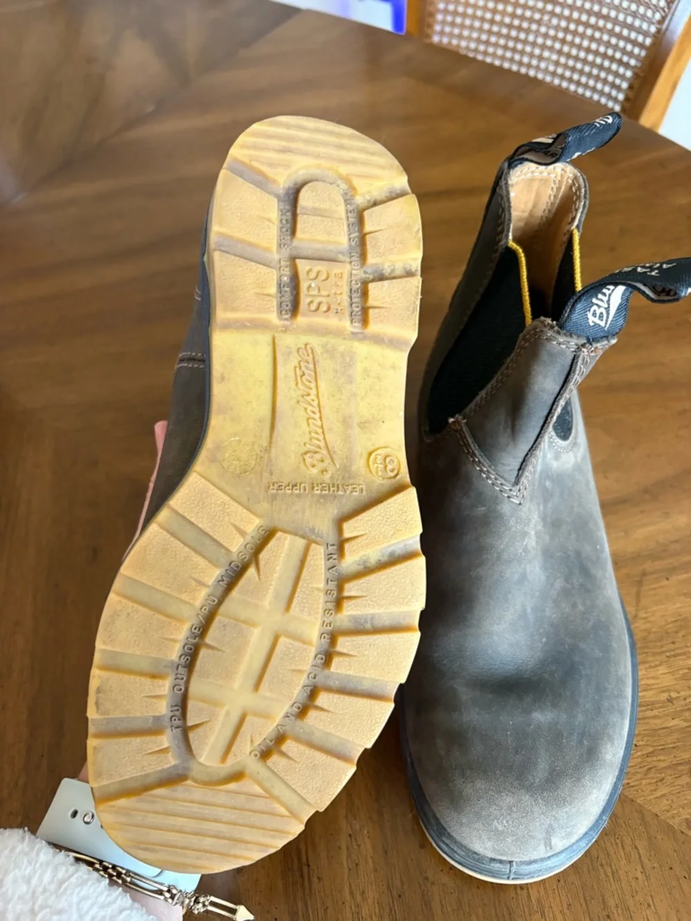 Blundstone Boots- Rustic Brown/Mustard-Black - Picture 7 of 9
